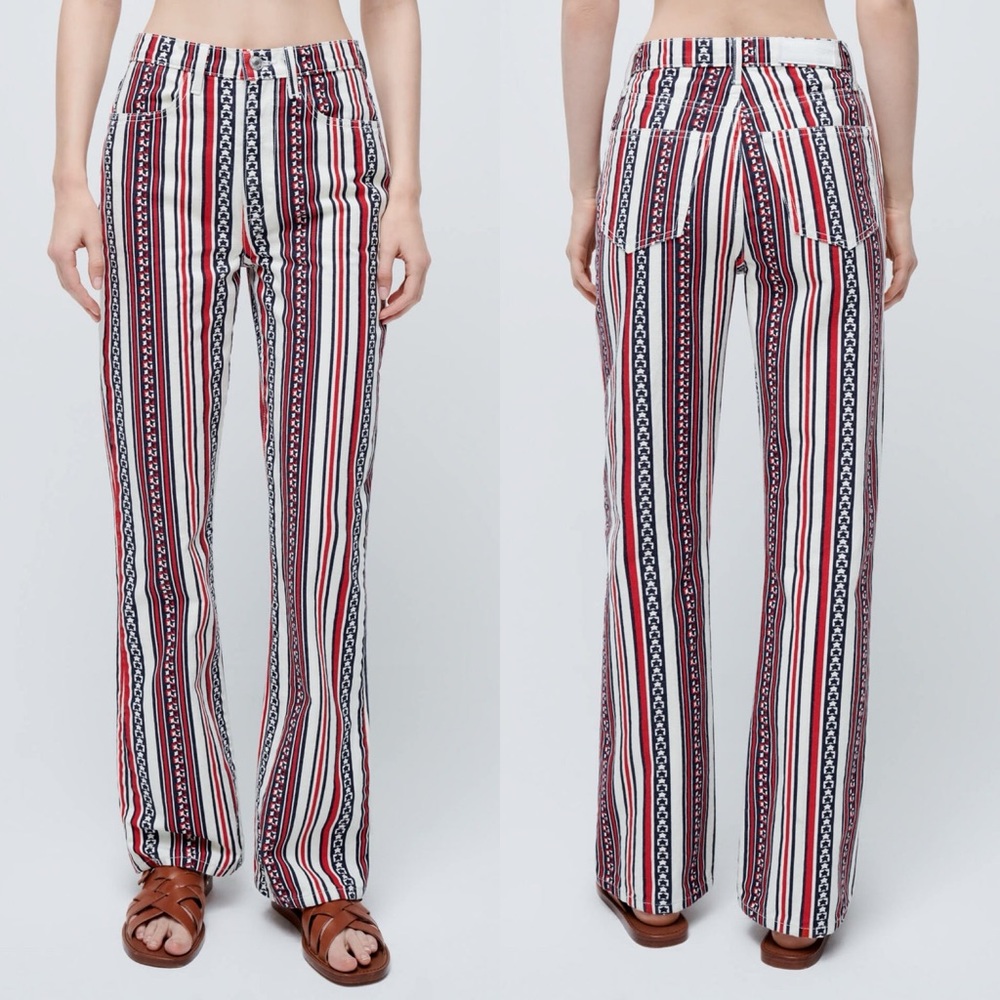 NWOT Re/Done x Ford 70s Bootcut Star Stripe